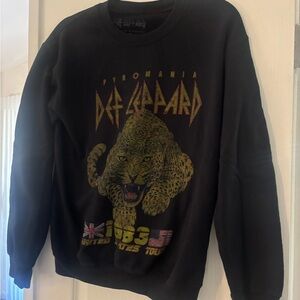Def Leppard Pyromania Black Crewneck Sweater